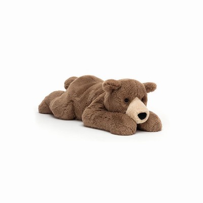 Jellycat Woody Lying Bear USA | 76091SIRN